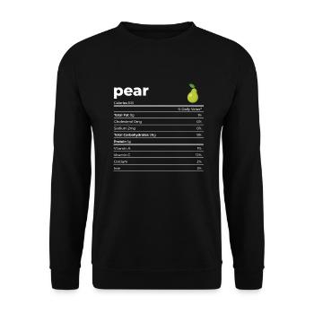 Nutrion Facts Pear - Unisex Sweatshirt - black - Front - Alina (178cm) & Michal (187cm)