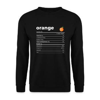 Nutrion Facts Orange - Unisex Sweatshirt - black - Front - Alina (178cm) & Michal (187cm)