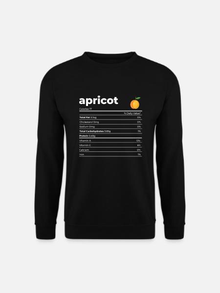 Nutrion Faits Abricot - Sweat-shirt Unisexe - noir