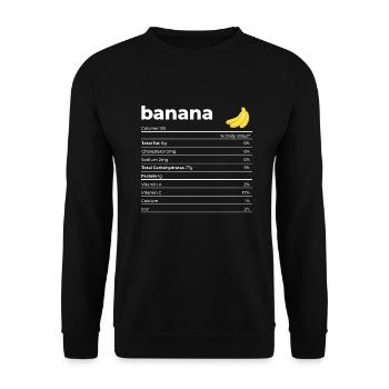 Nutrion Banana Facts - Unisex Sweatshirt - black - Front - Alina (178cm) & Michal (187cm)