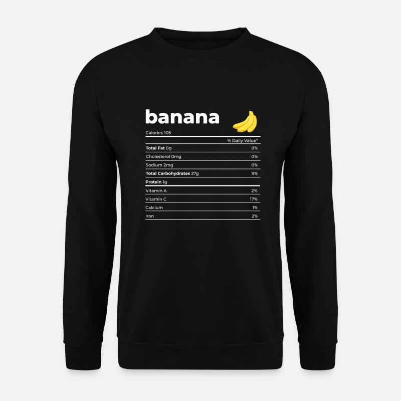 Nutrion Fakten Banane - Unisex Pullover - Schwarz