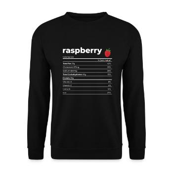 Nutrion Facts Raspberry - Unisex Sweatshirt - black - Front - Alina (178cm) & Michal (187cm)