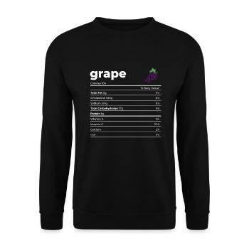 Nutrion Facts Grape - Unisex Sweatshirt - black - Front - Alina (178cm) & Michal (187cm)