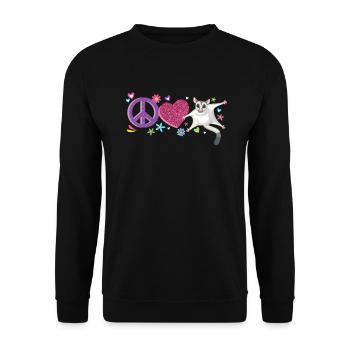 Birthday Girl in 1 Sugar Glider - Unisex Sweatshirt - black - Front - Alina (178cm) & Michal (187cm)
