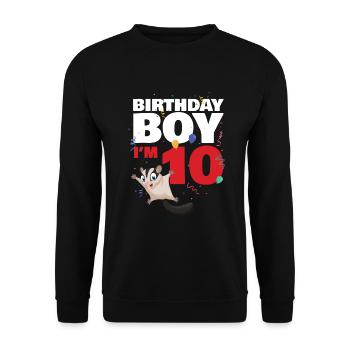 Birthday girl in 11 Sugar Glider - Unisex Sweatshirt - black - Front - Alina (178cm) & Michal (187cm)