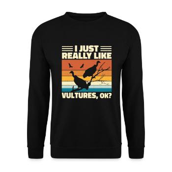 My soul animal is a vulture - Unisex Sweatshirt - black - Front - Alina (178cm) & Michal (187cm)