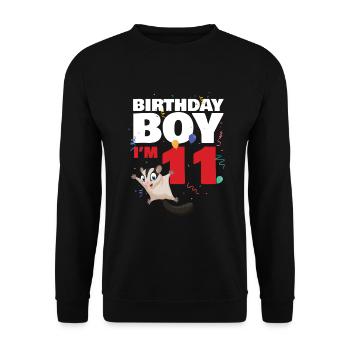 Birthday Girl in 12 Sugar Glider - Unisex Sweatshirt - black - Front - Alina (178cm) & Michal (187cm)