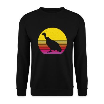 I just really like vultures - Unisex Sweatshirt - black - Front - Alina (178cm) & Michal (187cm)