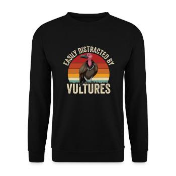 Retro Vulture - Unisex Sweatshirt - black - Front - Alina (178cm) & Michal (187cm)
