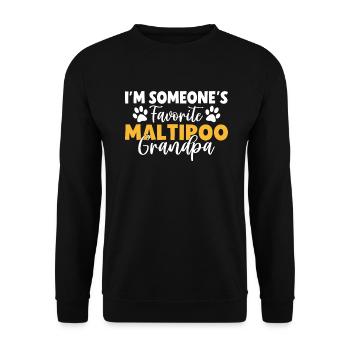 Cadeaux Maltipoo - Sweat-shirt Unisexe - noir - Devant - Alina (178cm) & Michal (187cm)