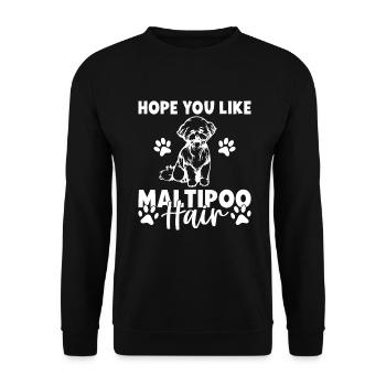 Cadeaux Maltipoo - Sweat-shirt Unisexe - noir - Devant - Alina (178cm) & Michal (187cm)