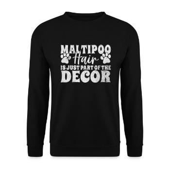 Cadeaux Maltipoo - Sweat-shirt Unisexe - noir - Devant - Alina (178cm) & Michal (187cm)