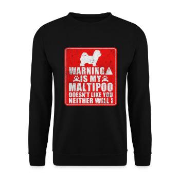 Cadeaux Maltipoo - Sweat-shirt Unisexe - noir - Devant - Alina (178cm) & Michal (187cm)