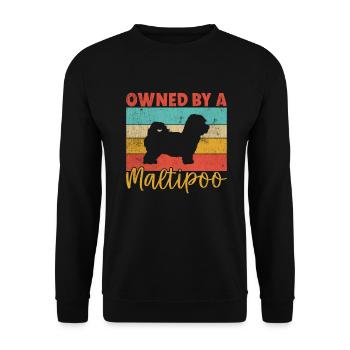Cadeaux Maltipoo - Sweat-shirt Unisexe - noir - Devant - Alina (178cm) & Michal (187cm)