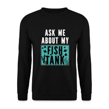 Aquarium Fish Gift - Unisex Sweatshirt - black - Front - Alina (178cm) & Michal (187cm)