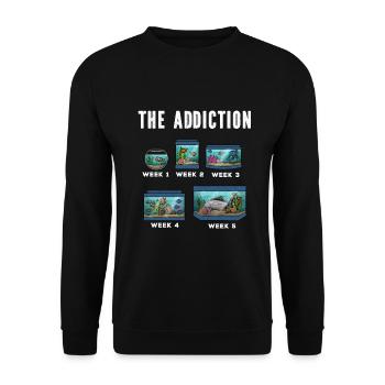 Aquarium Fish Gift - Unisex Sweatshirt - black - Front - Alina (178cm) & Michal (187cm)