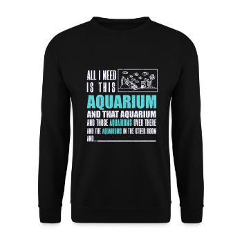 Aquarium Fish Gift - Unisex Sweatshirt - black - Front - Alina (178cm) & Michal (187cm)
