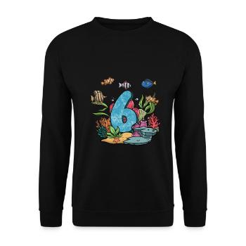 Aquarium Fish Gift - Unisex Sweatshirt - black - Front - Alina (178cm) & Michal (187cm)