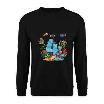 Aquarium Fish Gift - Unisex Sweatshirt - black - Front - Alina (178cm) & Michal (187cm)