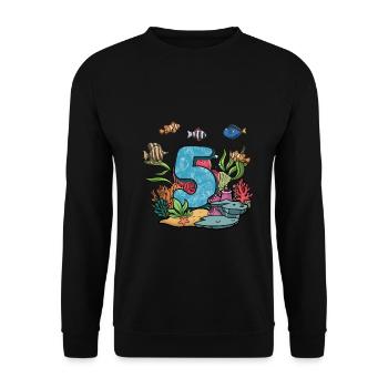 Aquarium Fish Gift - Unisex Sweatshirt - black - Front - Alina (178cm) & Michal (187cm)