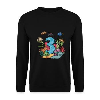 Aquarium Fish Gift - Unisex Sweatshirt - black - Front - Alina (178cm) & Michal (187cm)