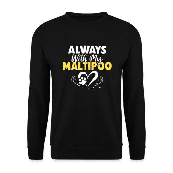 Cadeaux Maltipoo - Sweat-shirt Unisexe - noir - Devant - Alina (178cm) & Michal (187cm)