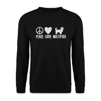 Cadeaux Maltipoo - Sweat-shirt Unisexe - noir - Devant - Alina (178cm) & Michal (187cm)