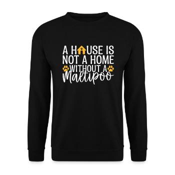 Cadeaux Maltipoo - Sweat-shirt Unisexe - noir - Devant - Alina (178cm) & Michal (187cm)