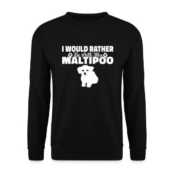 Cadeaux Maltipoo - Sweat-shirt Unisexe - noir - Devant - Alina (178cm) & Michal (187cm)