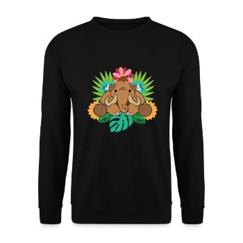 Mammouth - Sweat-shirt Unisexe - noir - Devant - Alina (178cm) & Michal (187cm)