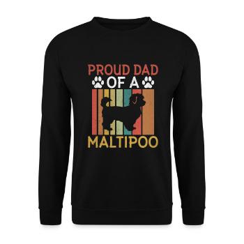 Cadeaux Maltipoo - Sweat-shirt Unisexe - noir - Devant - Alina (178cm) & Michal (187cm)