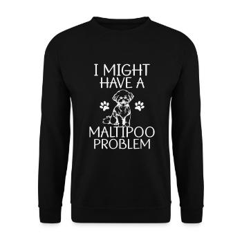 Cadeaux Maltipoo - Sweat-shirt Unisexe - noir - Devant - Alina (178cm) & Michal (187cm)