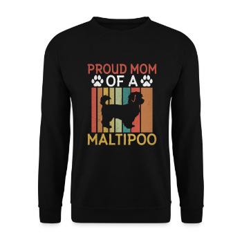 Cadeaux Maltipoo - Sweat-shirt Unisexe - noir - Devant - Alina (178cm) & Michal (187cm)