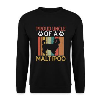 Cadeaux Maltipoo - Sweat-shirt Unisexe - noir - Devant - Alina (178cm) & Michal (187cm)