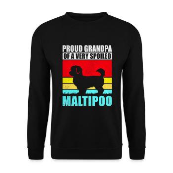 Cadeaux Maltipoo - Sweat-shirt Unisexe - noir - Devant - Alina (178cm) & Michal (187cm)