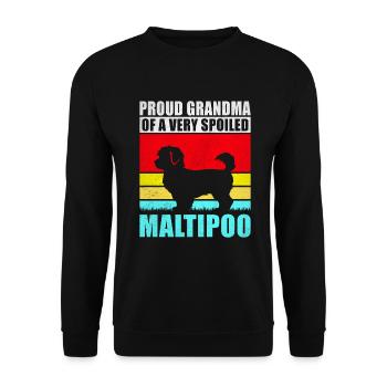 Cadeaux Maltipoo - Sweat-shirt Unisexe - noir - Devant - Alina (178cm) & Michal (187cm)