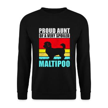 Cadeaux Maltipoo - Sweat-shirt Unisexe - noir - Devant - Alina (178cm) & Michal (187cm)