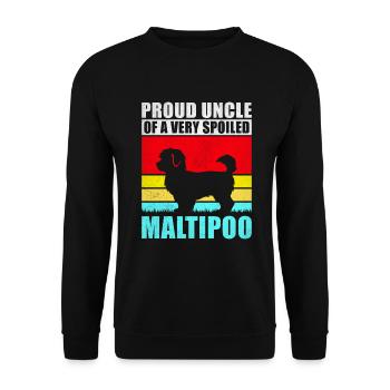 Cadeaux Maltipoo - Sweat-shirt Unisexe - noir - Devant - Alina (178cm) & Michal (187cm)