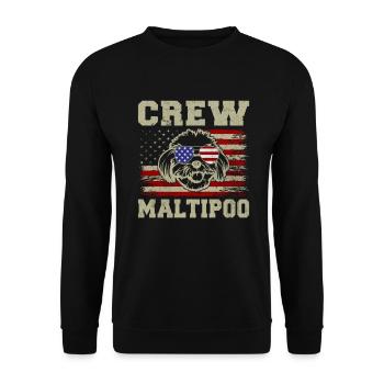 Cadeaux Maltipoo - Sweat-shirt Unisexe - noir - Devant - Alina (178cm) & Michal (187cm)