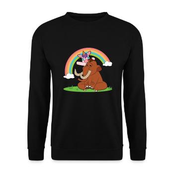 Mammouth - Sweat-shirt Unisexe - noir - Devant - Alina (178cm) & Michal (187cm)