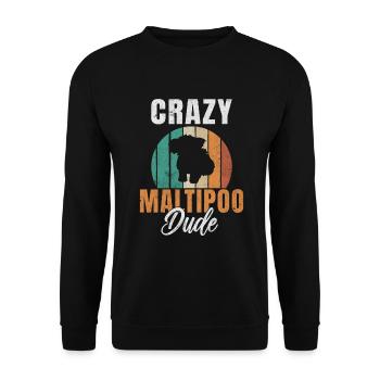 Cadeaux Maltipoo - Sweat-shirt Unisexe - noir - Devant - Alina (178cm) & Michal (187cm)