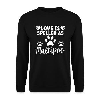 Cadeaux Maltipoo - Sweat-shirt Unisexe - noir - Devant - Alina (178cm) & Michal (187cm)