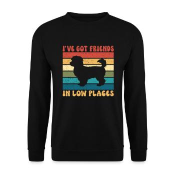 Cadeaux Maltipoo - Sweat-shirt Unisexe - noir - Devant - Alina (178cm) & Michal (187cm)