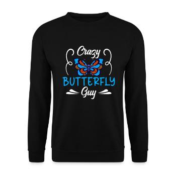Butterfly Lover Gifts - Unisex Sweatshirt - black - Front - Alina (178cm) & Michal (187cm)