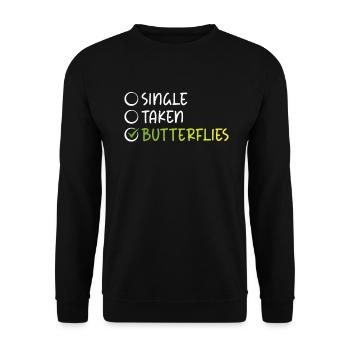 Butterfly Lover Gifts - Unisex Sweatshirt - black - Front - Alina (178cm) & Michal (187cm)