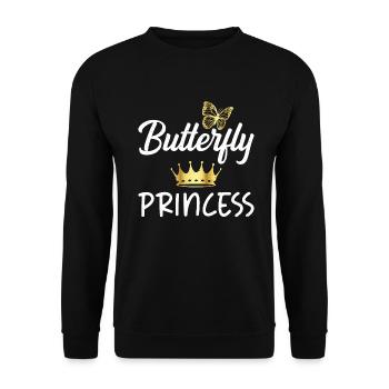Butterfly Lover Gifts - Unisex Sweatshirt - black - Front - Alina (178cm) & Michal (187cm)