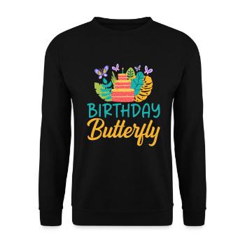 Cadeaux d’amoureux des papillons - Sweat-shirt Unisexe - noir - Devant - Alina (178cm) & Michal (187cm)