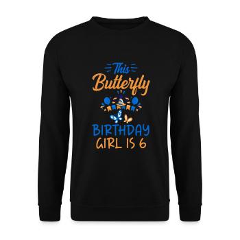 Butterfly Lover Gifts - Unisex Sweatshirt - black - Front - Alina (178cm) & Michal (187cm)