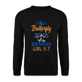Butterfly Lover Gifts - Unisex Sweatshirt - black - Front - Alina (178cm) & Michal (187cm)