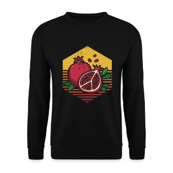 Pomegranate Food Christmas - Unisex Sweatshirt - black - Front - Alina (178cm) & Michal (187cm)
